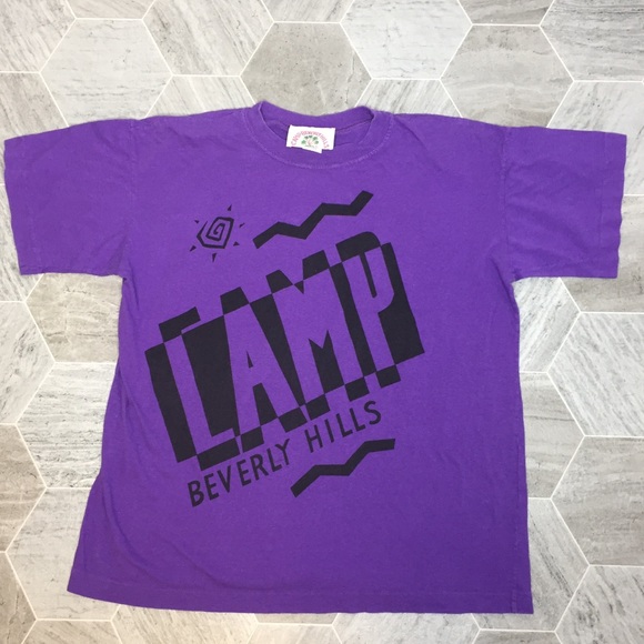 Camp Beverly Hills Tops - Vintage Camp Beverly Hills Purple Logo Shirt | M